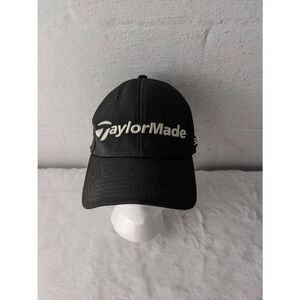 Taylor Made Golf Hat Cap Black Strapback Burner R11 Tmax Lightweight‎ Wicking